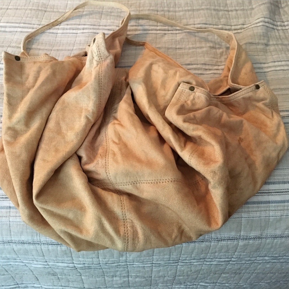 Free People Tan Suede Tote Bag